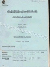 RARE Morecambe & Wise Show - BBC Radio Comedy Script 1976 Nicola Pagett