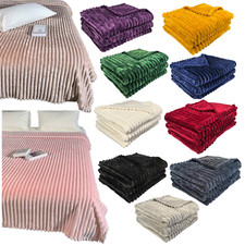 Chunky Cord Ribbed Throw Over