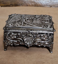 Vintage Footed Silver Tone