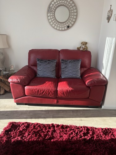Leather two seater sofa - two, sofa.