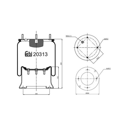 Air suspension bellows rear - 1x,