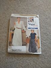Vogue Tamotsu Sewing Pattern 2035 Shirt, Top, Skirt Size 14-16-18 autumn