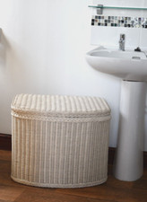 d shape wicker laundry basket