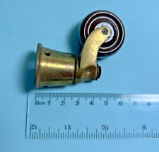 Brass cup castor 1 off Reclaimed Antique not refurbished (A174)