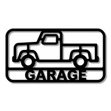 Truck Garage Metal Wall Art-