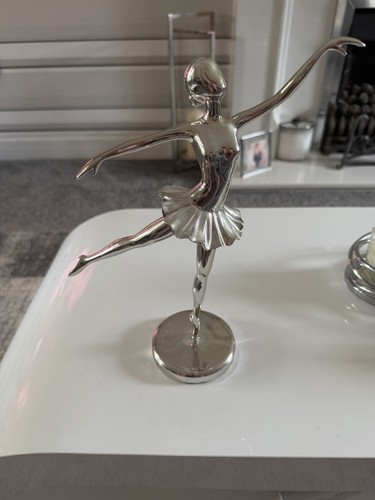 Silver ballerina ornament - silver,