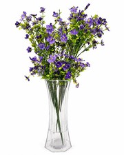 Clear plastic flower vase - clear, vase–