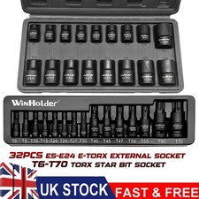 32X Impact E Torx Star Sockets