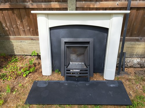 Fireplace surround wooden - fireplace,