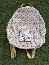 Cath Kidston Large Floral Peanuts Snoopy Rucksack Backpack Adults Bag