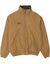 SLAM Mens Hooded Bomber Jacket UK 36 Small Beige Polyurethane AE12