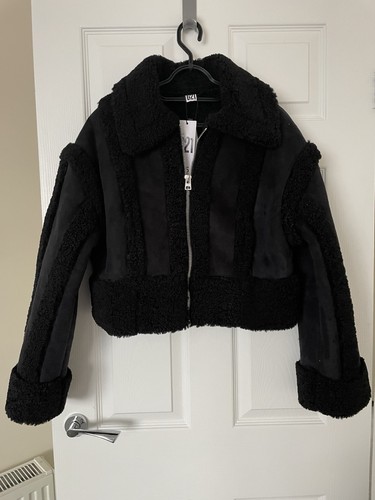 Black cropped borg - borg, fleece