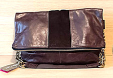 KIPLING Emmett Brown Vintage Leather Shoulder Bag with Goldtone Hardware