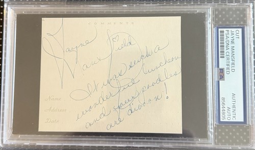 Jayne mansfield signed - jayne,