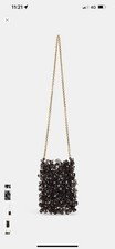 Zara Beaded Black Bucket Bag