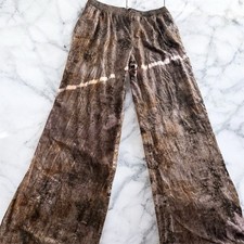 ZARA  Tie Dye Multicolored Crushed Velvet Trousers – Size XL – New Without Tags