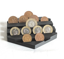 Coin Display Stand Black Desk
