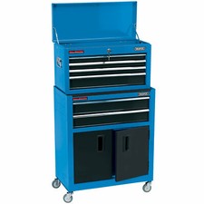 Draper 6 Drawer Combined Roller Cabinet and Tool Chest – Blue