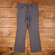 Vintage Levi's Slacks 517 Pants Trousers 34x31 70s Unisex Bootcut Grey