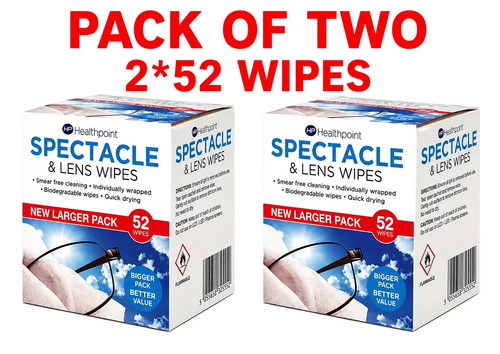 Spectacle lens wipes - x, 52