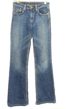 LEVI STRAUSS 629 DISTRESSED BOOTCUT BLUE STRETCH JEANS W26 L30