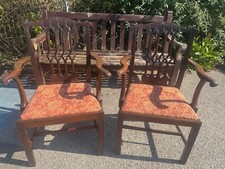 Pair of Carved Mahogany