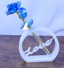 Love Single Rose Vase White