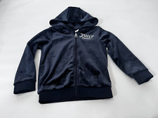 Juicy Couture Girls Tracksuit Top Velvet Velour Size Age 3 Years Blue