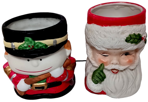 Santa head jar candle - candle, holder