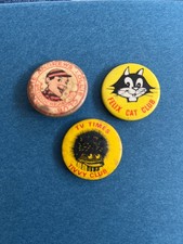 Vintage Badges x3 Archie Andrews  Felix Cat Tivvy Club TV Times 1950s 1960s 70s