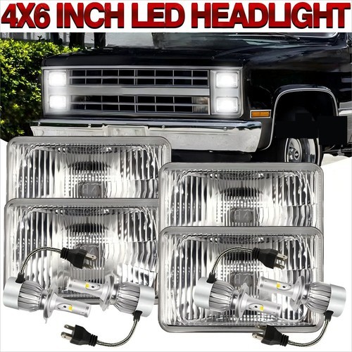 4pc 4x6 led - 4x6", headlights