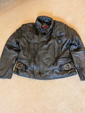 Vintage Scott Leather Motorcycle Jacket Size 44" - Super condition & No Reserve!