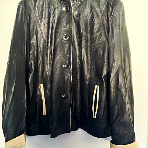 Woodland leather jacket - jacket, black