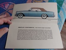 ROLLS-ROYCE BENTLEY 1960 Brochure Silver Cloud II S2 Continental Phantom V VGC
