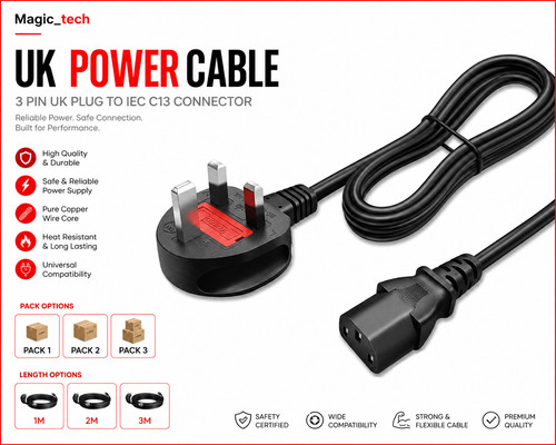 Power cable iec - iec, 3