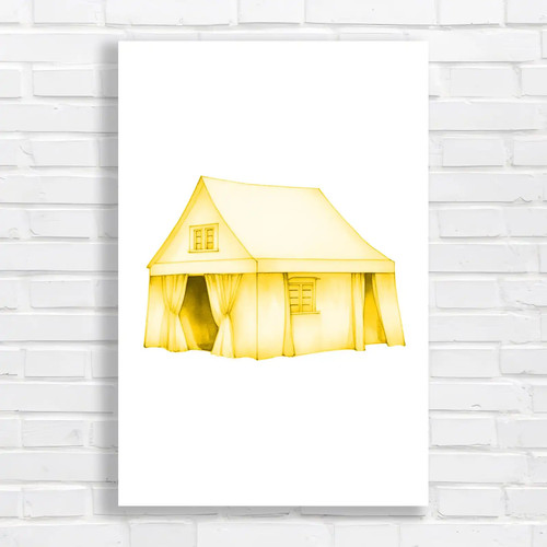 Cozy tent home - yellow, canvas
