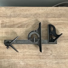 Vintage L.S. Starrett Company 4-piece Machinist Combination Square 12” U. S. A 