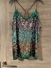 Next Stripe Sequin Cami Top Multi Colour Size XXL 18-20 | Brand New 