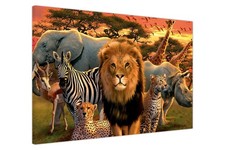 African Safari Animals Canvas