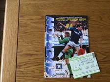 1994-95  EVERTON  V NEWCASTLE UNITED  FA CUP FOOTBALL PROGRAMME + MATCH TICKET