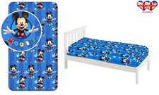 Fitted Sheet Mickey Mouse Single Bed%100 Cotton, Official Licensed(200x90x25cm)