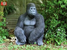 STUNNING LIFE LIKE GORILLA Outdoor/Indoor, Ultra Realistic. Large, Vivid Arts