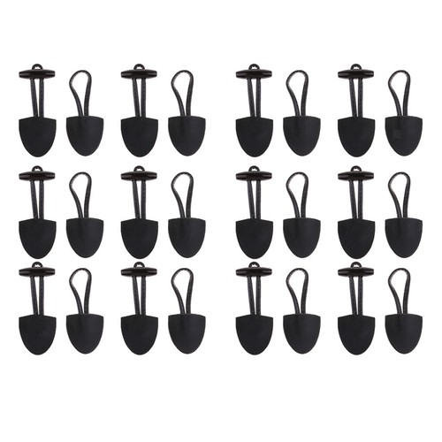Pair leather horn toggle - 12, pu