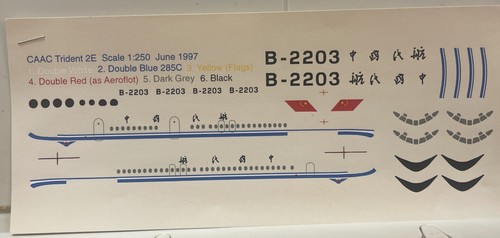 1/250 scale model airliner