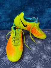 Worn Nike Magista Football Boots Size 7 2016 Yellow Orange Shoes Trainers Laces