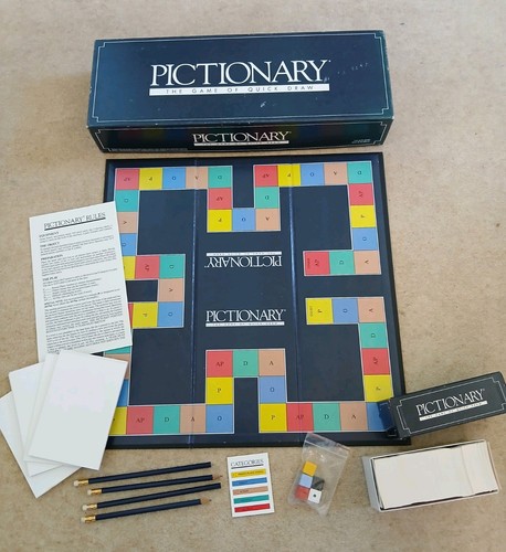 Pictionary board game - board, game,