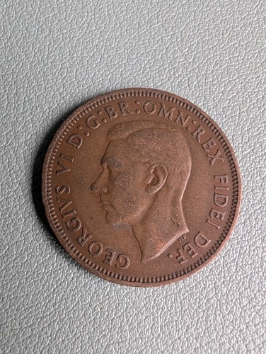 King george half penny coin - half,