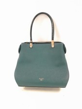 DUNE London Dolivia Large Inverted Gusset Tote Handbag In Green Pre-Loved