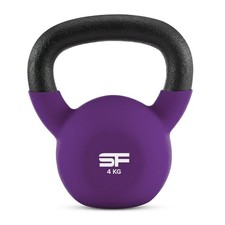 4 Kg Purple Neoprene Kettle Bell Weights Home Gym Fitness Aerobic Exercise