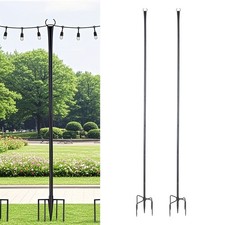 2 Pack String Light Poles 10FT